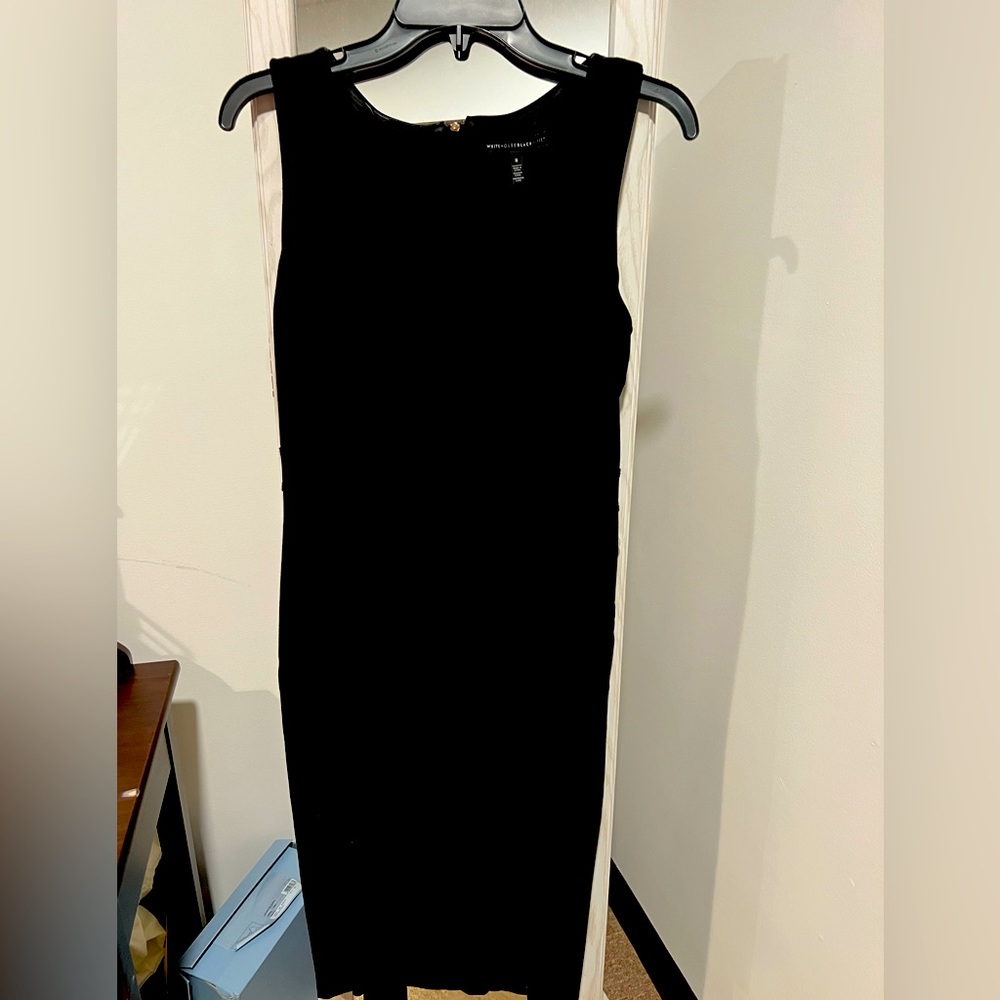 WHBM black sheath dress, size 8.
